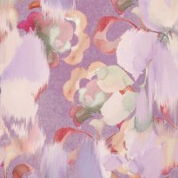 Viskose-Stretchsatin -French Flowers Lilac Rosé- Aquarellprint