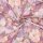 Viskose-Stretchsatin -French Flowers Lilac Rosé- Aquarellprint
