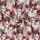Viskose-Stretchsatin -Jardin Impression– malerischer Blumenprint in Mahagoni & Aqua