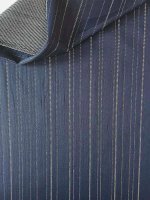 Baumwoll-Stretchjersey -Righe Blu- italienischer...