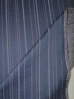 Baumwoll-Stretchjersey -Righe Blu- italienischer Strukturjersey