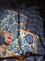 Jersey-Kleiderpanel „Blue Masquerade“- 2-Meter-Panel in Nachtblau