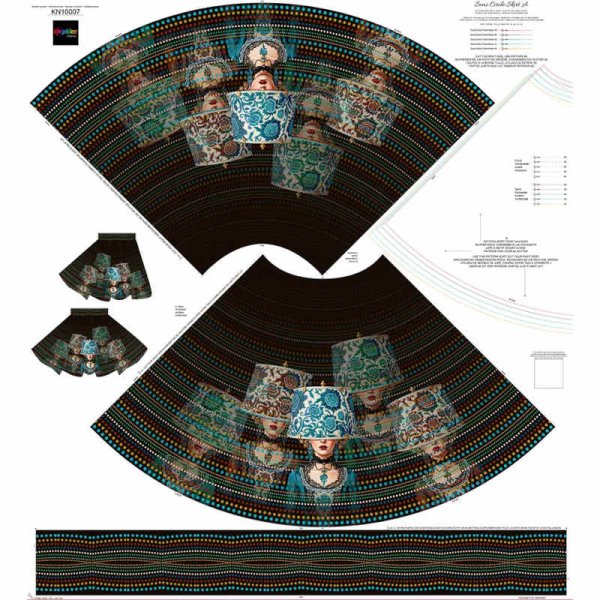 Baumwolljersey Rockpanel „Autumn Masquerade“  DIY Stoff-Schnittmuster 150x150