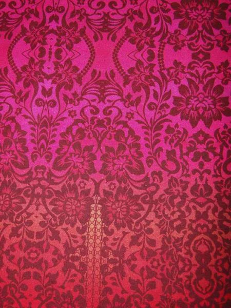 Baumwolljersey "Twilight Red Ornaments " Singlejersey 75cm-rapportweise