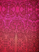 Baumwolljersey "Twilight Red Ornaments "...