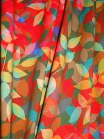 Baumwolljersey „Blätterspiel“ – Herbstbunt  Singlejersey