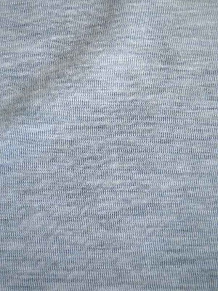 Merinowolle–Seide Interlock Jersey Hellgrau-Melange