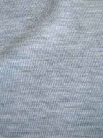 Merinowolle–Seide Interlock Jersey Hellgrau-Melange