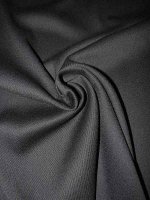 Schurwolle Gabardine "Nero" Wollgabardine Italien