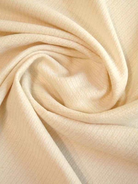 Schurwoll-Twill „Winterweiß“ - Designerstoff Italien