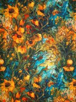 French Terry „Wild Sunflowers“ –...
