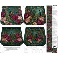 Canvas-Taschenpanel „Pfauenblüten“...