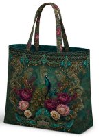 Canvas-Taschenpanel „Pfauenblüten“ – Wendetasche zum Selbernähen