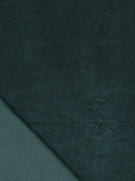 Elastic Feincord „Waldkiefer“ – Dunkelpetrol samtig weich