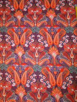 Baumwoll-Blusencord „Paisley Pop“ – Orange & Violett