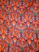 Baumwoll-Blusencord „Paisley Pop“ – Orange & Violett