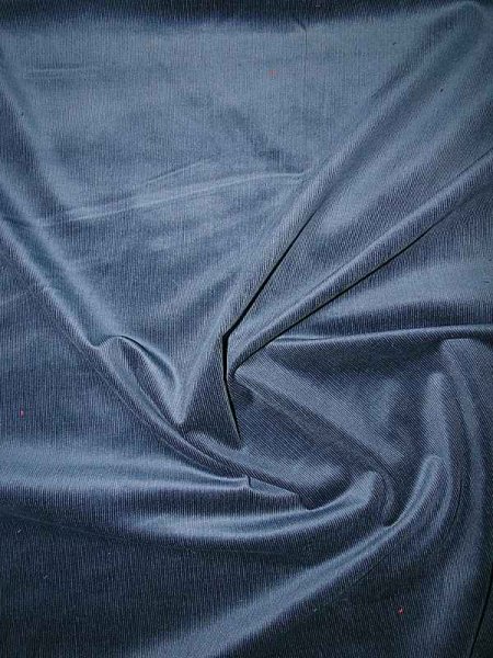 Italienischer Stretch-Feincord – Dunkelblau- samtig weicher Baumwollcord