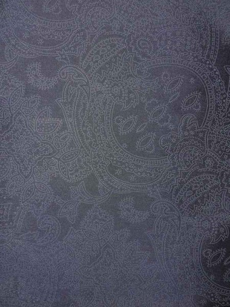 Viskosefutter „Schattenpaisley“ – Dunkelblau Futterstoff mit Printmuster