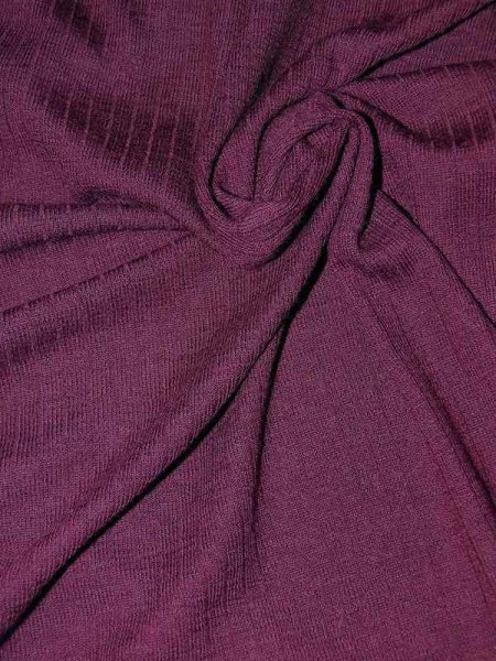 Merinowolle–Seide Jersey „Orchideenviolett“ – Feine Linien Struktur