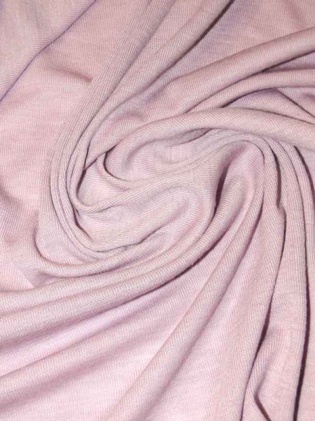 Merinowolle–Seide Interlock Jersey „Mauverosa Melange“