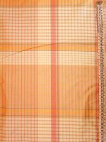 Seidentaft Peachy-Checks Shantung Karo Dupionseide Indien
