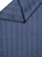 Wollflanell Fischgratstreifen Blau Schurwolle Flanell...