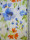 Seide Crepe Chiffon -Fiori Blu- Seidenchiffon Aquarellprint 80cm Reststück