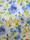 Seide Crepe Chiffon -Fiori Blu- Seidenchiffon Aquarellprint 80cm Reststück