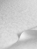 Baumwolle Jacquard Stretch Weiß mit Damast...