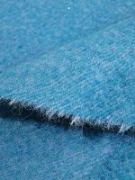 Wollflausch AURORA TURQUESE Schurwolle Köper Türkis-Lila Melange