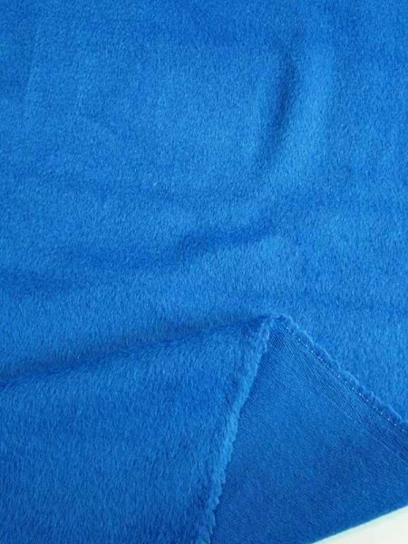 Velours Mantelstoff Schurwolle mit Kaschmir in Palastblau - Made in Italy
