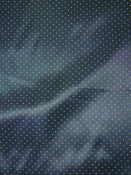 Tupfen Twill Viskosefutter NACHTBLAU gelb getupft