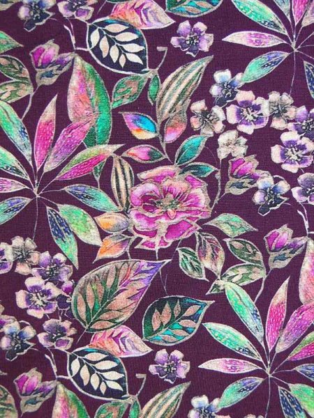 Baumwoll Stretch Jersey -Ornate Echo- Baumwolljersey Stenzo
